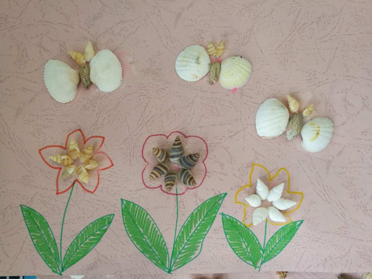 贝壳粘贴画手工作品步骤_贝壳的手工粘贴画制作过程_小贝壳粘贴画